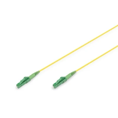 Abbildung von DIGITUS DK 2933 01 APC SX Glasfaserkabel OS2 3 m LC/(APC) zu Simplex LWL Kabel FTTH, FTTB &amp; FTTx SM Singlemode Glasfaser LAN Fasertyp: 9/125 µ Gelb (Yellow)