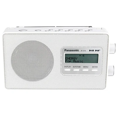 Abbildung von Panasonic RF D10EG W Digitalradio (DAB+/UKW Tuner, Netz und Batteriebetrieb) weiß