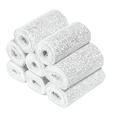 Abbildung von Navaris Bastelnaturmaterial Babybauch Gipsbinden 8er Set 8x 10cm x 300cm schnelltrocknend, (8 tlg)