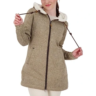 Abbildung von LPO Strickmantel &quot;KENNEWICK II LONG&quot;, mit Kapuze und weichem Fleece gefüttert