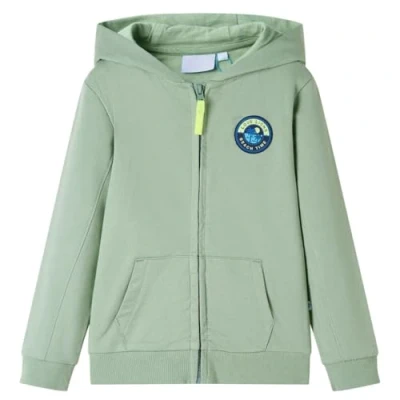Abbildung von vidaXL Kapuzenpullover Kinder mit Reißverschluss Helles Khaki 116