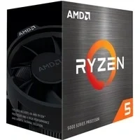 Abbildung von AMD Ryzen™ 5 5600XT Prozessor, 6 Kerne/12 Threads, Zen 4, 35 MB Cache, 65 W TDP, bis zu 4,7 GHz Boost Frequenz, Sockel AM4, mit Wraith Stealth Lüfter