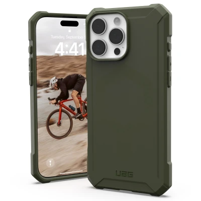 Abbildung von Apple iPhone 16 Pro Max Hülle MagSafe Silikon UAG Soft Case/Backcover Handyhülle Grün Shockproof/Stoßfest