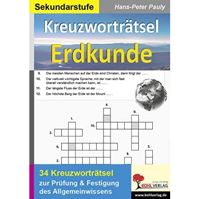 Abbildung von Kreuzworträtsel Erdkunde: Prüfung und Festigung des Allgemeinwissens