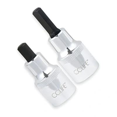 Abbildung von CCLIFE 2 tlg Spreiz Einsatz Satz für Federbeinklemmung (1/2&quot;)12,5/22,2 mm 5,5 x 8,5 + 5 7 Werkzeug Aufspreizer Radlagergehäuse Spreizer set
