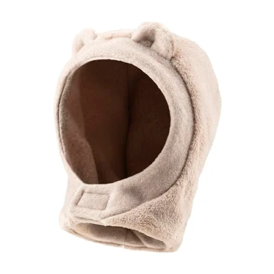 Abbildung von Sterntaler Schalmütze aus Teddyflausch Unisex Baby und Kinder Mütze gefüttert mit weichem Microfleece Klettverschluss Balaclava, Schlupfmütze beige, 47