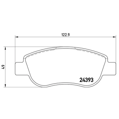 Abbildung von BREMBO P 68 049 Bremsbelagsatz exkl. Verschleißwarnkontakt ohne Zubehör FIAT: Palio I Weekend