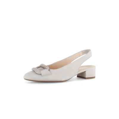 Abbildung von Gabor Damen Slingpumps, Frauen Absatzschuhe,hochhackige Schuhe,stoeckelschuhe,Ausgehschuhe,Abendschuhe,lightgrey(bezogen),38.5 EU / 5.5 UK