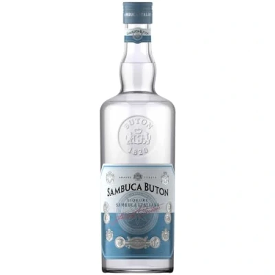 Abbildung von Sambuca Buton 70cl Italienischer Premium Sambuca, aus der Verbindung von grünem Anis und Sternanis. 43% vol.