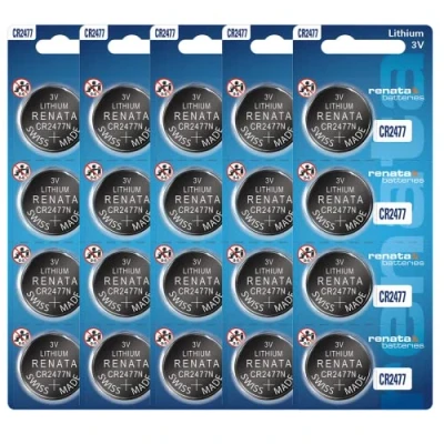 Abbildung von Renata CR2477 Batterien, 3 V, Lithium Knopfzelle 2477, 20 Stück