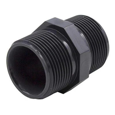 Abbildung von VARIOSAN Doppelnippel 14023, 1/2&quot; AG/AG, PVC U, 16 bar