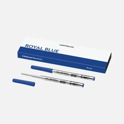 Abbildung von Montblanc Kugelschreibermine Royal Blue 128215 B blau 2 Stück
