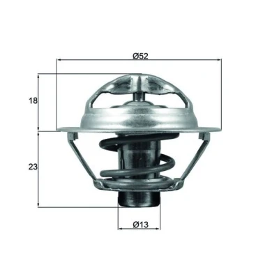 Abbildung von MAHLE ORIGINAL TX 175 95D Kühlwasserthermostat 95 52 mit Dichtung RENAULT: Megane 3 Grandtour, CLIO 3, Schrägheck