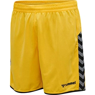 Abbildung von Hummel Hmlauthentic kurze Sporthose, Herren, Größe: Medium, Yellow/black