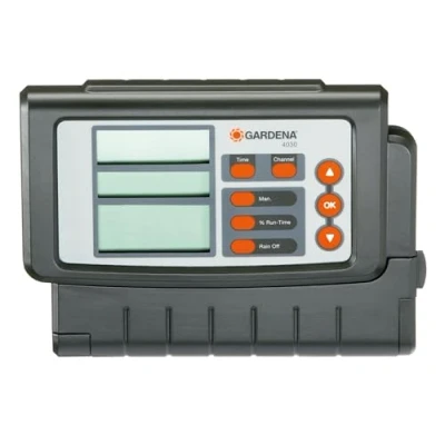 Abbildung von Gardena Classic Bewässerungssteuerung 4030: Bewässerungscomputer zur automatischen Bewässerung, großes Display, für bis zu 4 Ventile (1283 20)