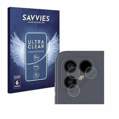 Abbildung von Savvies 6 Stück Schutzfolie für Fairphone 4 (NUR Kameraschutz) Displayschutz Folie Ultra Transparent