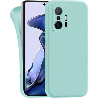 Abbildung von MyGadget Hülle für Xiaomi 11t Pro robuste Silikon Schutzhülle TPU Case Slim Silikonhülle Back Cover Kratzfest Handyhülle Mint