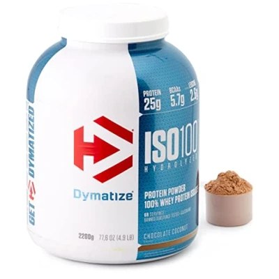 Abbildung von Dymatize ISO 100 Hydrolyzed Choco Coconut 2264g Whey Protein Hydrolysat+Isolat