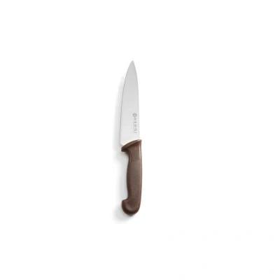 Abbildung von HENDI Kochmesser 18 cm Klinge Edelstahl rostfrei 32 Stärke: 2,5 PP Griff braun Profi, Gastro Küchenmesser kaufen