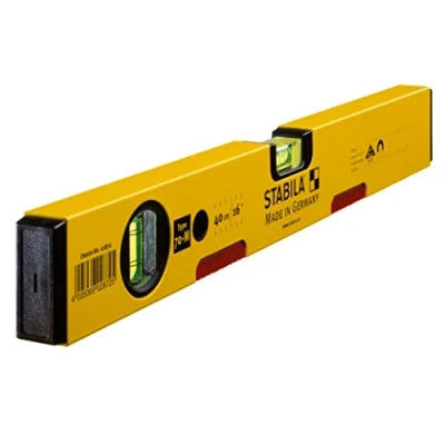 Abbildung von STABILA Magnet Wasserwaage Type 70 M, 40 cm, leichtes Alu Profil, starkes Seltenerd Magnetsystem, 1 Horizontal Libelle, Vertikal Made in Germany
