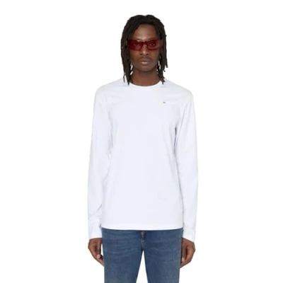 Abbildung von Diesel WITH Micro LOGO Langarmshirt, Herren, Größe: XXL, White