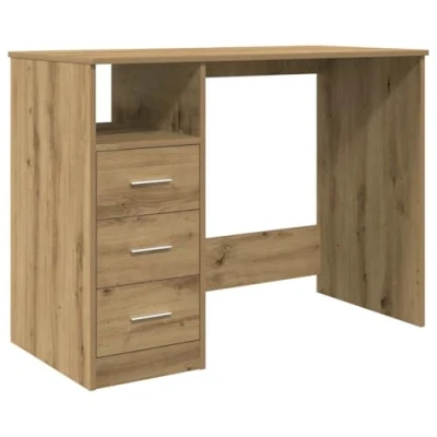 Abbildung von vidaXL Schreibtisch Artisan Eiche 102x76x50 cm Holzwerkstoff, Bürotisch, Tisch, PC Computertisch, Laptoptisch, Arbeitstisch, Studiertisch