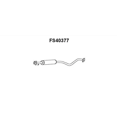 Abbildung von HELLA 8LC 366 024 601 Mittelschalldämpfer mitte mit Anbauteilen OPEL: Vectra B Limousine, CC, Caravan