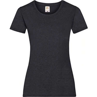 Abbildung von Fruit of the Loom Lady Fit Valueweight Damen T Shirt (XS) (Dunkelgrau meliert)