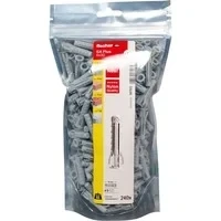 Abbildung von fischer Spreizdübel SX Plus 6 x 30 im Big Pack, Dübel für optimalen Halt bei Befestigungen in Beton, Vollziegel, Porenbeton, Hochlochziegel uvm., ohne Schrauben, 240 Stück