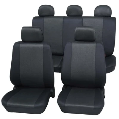 Abbildung von PETEX Auto Sitzbezüge Universal Komplett Set 11 teilig Sydney Graphit, Eco Class mit SAB 1 Vario