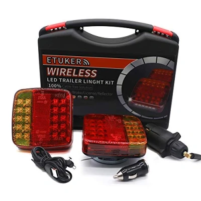 Abbildung von ETUKER LED Magnetische Drahtlose Anhänger Rücklicht mit Reflektor, 12V Wasserdichtes drahtloses Bremslichtkontrollleuchte, Kennzeichenbeleuchtung
