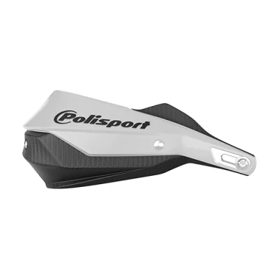 Abbildung von Polisport 8308800001 Handprotektoren Trail Blazer 2 Befestigungspunkte mit Kunststoffsteg MX Style inklusive Befestigungskit kompatibel Allen MX/Enduro Modellen in Farbe weiß/schwarz