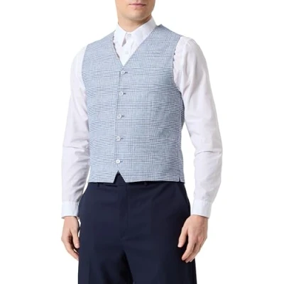 Abbildung von Jack &amp; Jones Premium Jprriviera Waistcoat Anzugweste, Herren, Größe: 46, Light blue