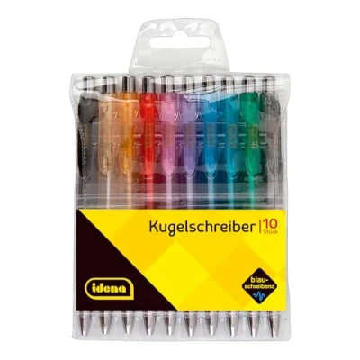 Abbildung von Idena 500275 Kugelschreiber, 10 Stück, blauschreibend