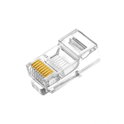 Abbildung von VIVOCH 50 Stück Cat6 RJ45 Steckverbinder, Stecker, Kristall, ungeschirmte Enden, modularer UTP 8P8C Netzwerkstecker