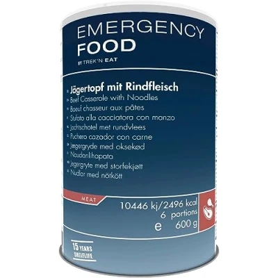 Abbildung von TREK&#039;N EAT Emergency Food Jägertopf mit Rindfleisch und Nudeln Haltbare Notfallnahrung Lebensmittel