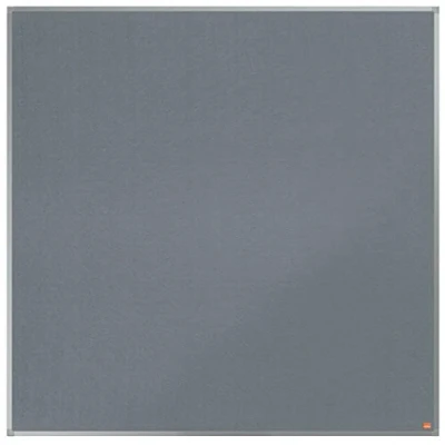 Abbildung von Nobo Filz Notiztafel, 120 x cm, Aluminiumrahmen, Traditionelle Eckmontage, Grau, Essence Serie, 1915457