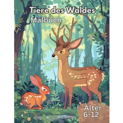 Abbildung von Tiere des Waldes Malbuch: Tolles Malbuch mit Tieren für Kinder im Alter von 6 12 Jahren