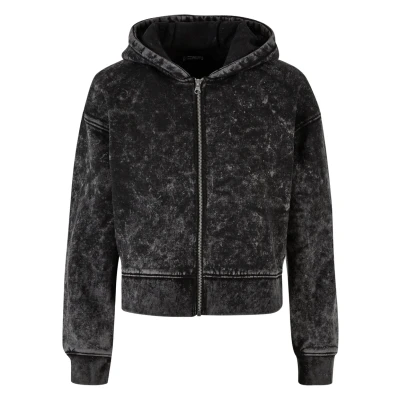 Abbildung von Urban Classics Towel Washed Sweatjacke, Damen, Größe: XXL, Black