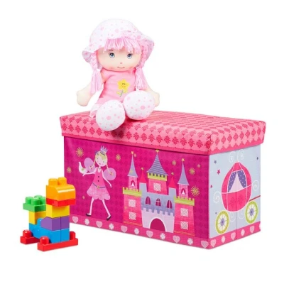 Abbildung von relaxdays Sitzhocker Sitzbox für Kinder, Prinzessin