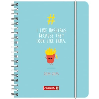 Abbildung von BRUNNEN Schülerkalender (2024/2025) „#fries“, 2 Seiten = 1 Woche, A6, 208 Seiten, hellblau