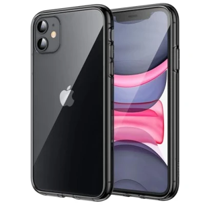 Abbildung von JETech Hülle für iPhone 11 (2019) 6,1&quot;, Nie Vergilbung Handyhülle Schutzhülle Case Cover mit Anti kratzt Transparente und Rückseite (Schwarz)