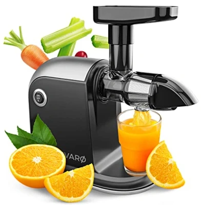 Abbildung von Vandenberg Slow Juicer Divaro Entsafter Gemüse und Obst BPA Frei, 150,00 W, Presst bis zu 98% Saft aus, vitaminschonend