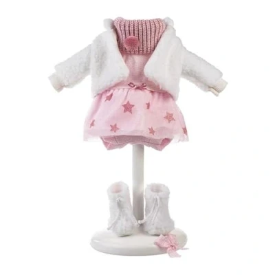 Abbildung von Llorens 1053542 Puppenkleidung für 35cm Puppen, Kleiderset Tütü Sterne, Puppenzubehör