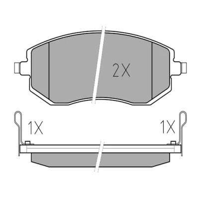 Abbildung von MEYLE 025 238 6517/W Bremsbelagsatz ORIGINAL Quality Vorderachse mit akustischer Verschleißwarnung Anti Quietsch Blech SUBARU: Forester II