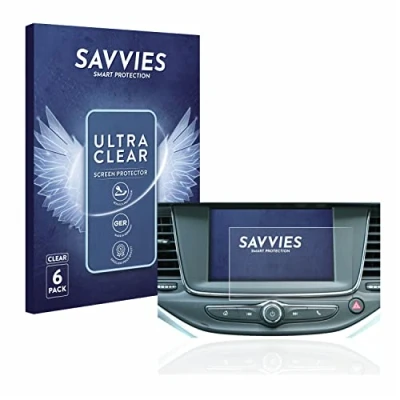 Abbildung von Savvies 6 Stück Schutzfolie für Opel Astra K IntelliLink R 4.0 2018 Displayschutz Folie Ultra Transparent