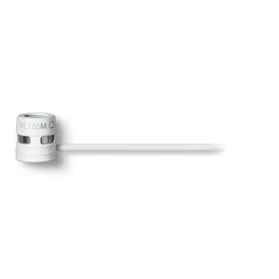 Abbildung von Shure WL185MW/C TQG LAVALIER MICROPHONE, Cardioid, WHITE 1 cm Condenser Lavalier, White, TA4F Termination Pouch, Tie Clip, Snap Fit Windscreen