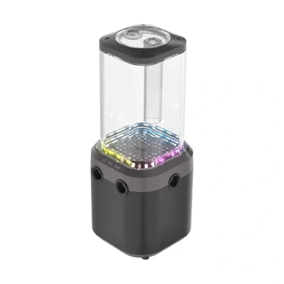 Abbildung von CORSAIR iCUE LINK XD6 RGB Elite Pumpen /Behältereinheit FlowDrive Max Pumpe, Integrierter Temperatursensor, 22 Adressierbare LEDs Stahlgrau