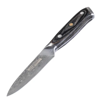Abbildung von RESTO Kitchenware Gemüsemesser &quot;Ogma 10 cm, aus Edelstahl&quot;, (1 tlg.), professionelles Schälmesser mit lasergravierter Hochleistungsklinge