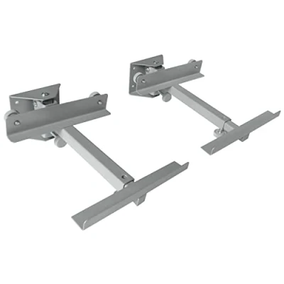 Abbildung von Drall 2 Stück (1 Paar) Lautsprecher Wandhalter bis 15 kg belastbar Lautsprecherhalter für HiFi Heimkino Boxen neigbar schwenkbar kippbar Wandmontage Befestigung Silber grau Modell: BH2S